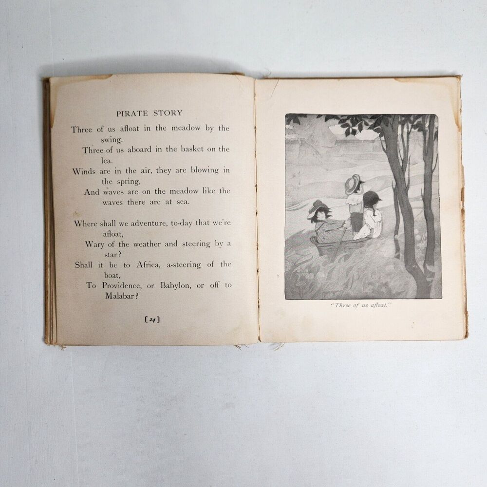 Antique 1902 A Child's Garden of Verses Robert Louis Stevenson Illustrated Book - Picture 15 of 16